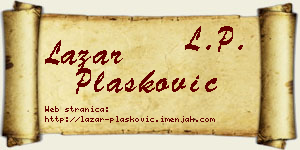 Lazar Plasković vizit kartica